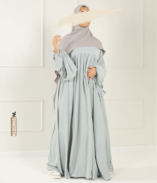 Jilbab Soumaya Balloon Sleeve - Blue Grey