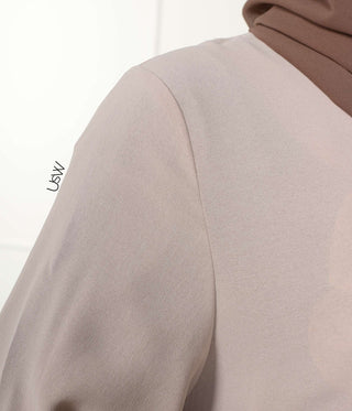 A -line Abaya Arrzha Stretch TB - Wood Rose