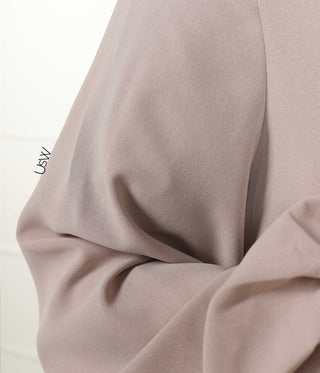 A -line Abaya Arrzha Stretch TB - Wood Rose