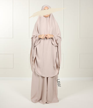 A -line Abaya Arrzha Stretch TB - Wood Rose