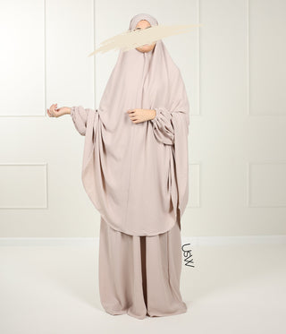 A -line Abaya Arrzha Stretch TB - Wood Rose