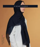 V Scarf Classic Navy