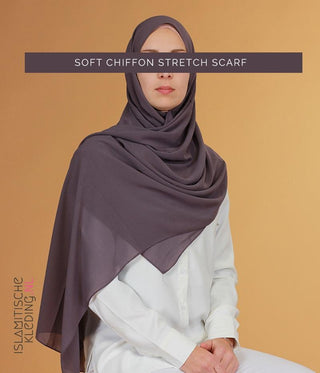 Mekani šifon rastezljivi šal Dusty Mauve