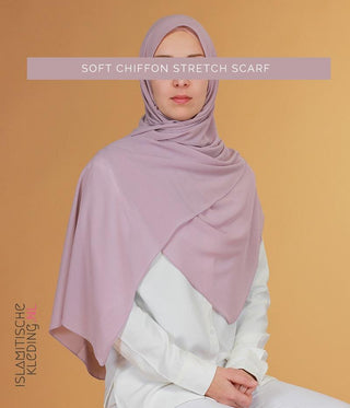 Weicher Chiffon-Stretchschal Dustylilac