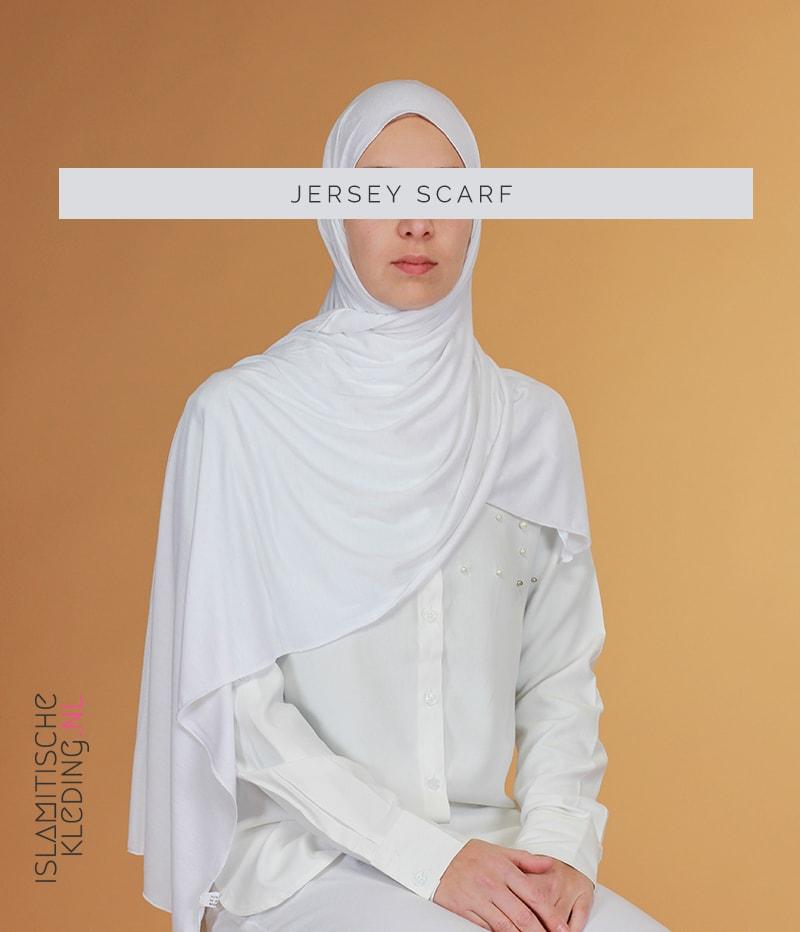 Maxi Jersey tørklæde 55x170 Hvid