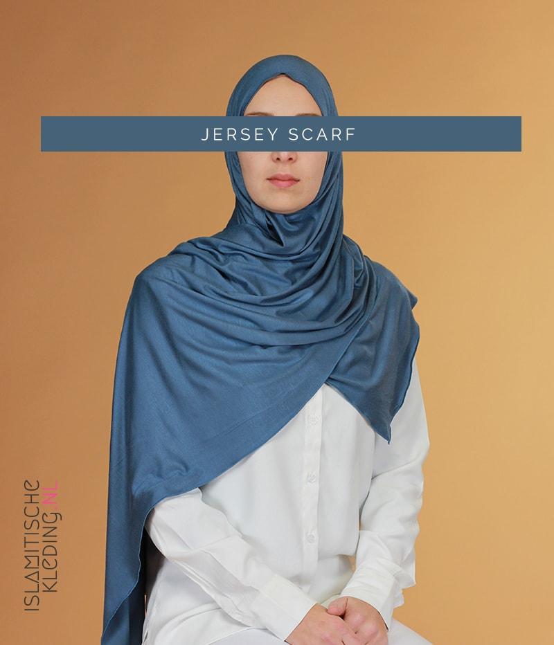 Maxi Jersey Scarf - Jeans blue