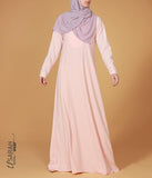 Hawwa Slim-Fit Abaya Pale Pink
