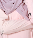 Hawwa Slim-Fit Abaya Pale Pink