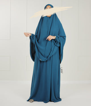 A-lijn PUFF Abaya Jazz- UsW - Peacock