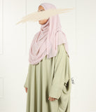 Puni instant hidžab XL - ružičasta čipka