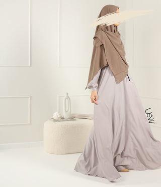 Abaya Maleekah Crepe Royale - التبغ