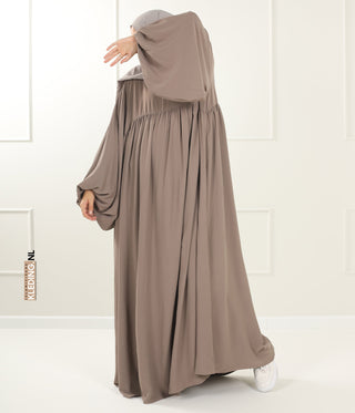 Jilbab Soumaya Balloon Sleeve - Taupe