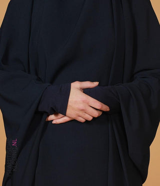 2-Delige  TIE-BACK  Jilbab Lycra polsjes - Navy