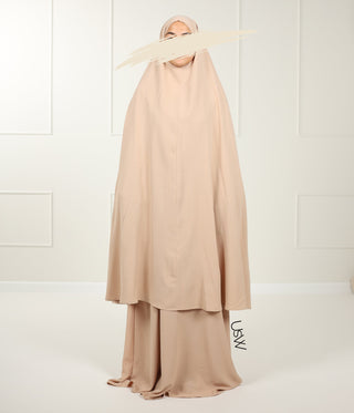 A-Lijn Puff Abaya Arrzha Stretch - Skin