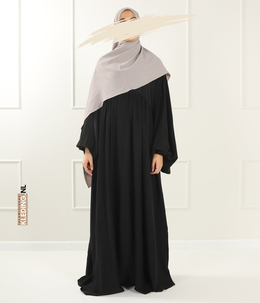 Jilbab Soumaya Balon Kol - Siyah