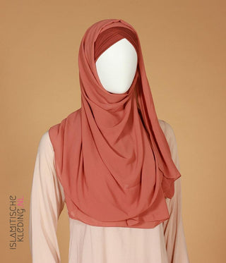 Instant Bonnet Chiffon Scarf Marsala