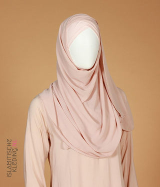 Instant Bonnet Chiffon Scarf Powder Pink