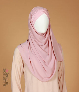 Instant Bonnet Chiffon Scarf Pastel Pink