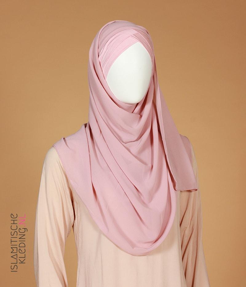 الفوري الصليب Viskose Hijab Pastellrosa