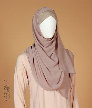 Instant Bonnet Chiffon Scarf Mink