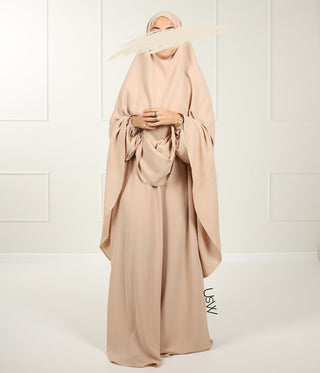 A-Lijn Puff Abaya Arrzha Stretch - Skin