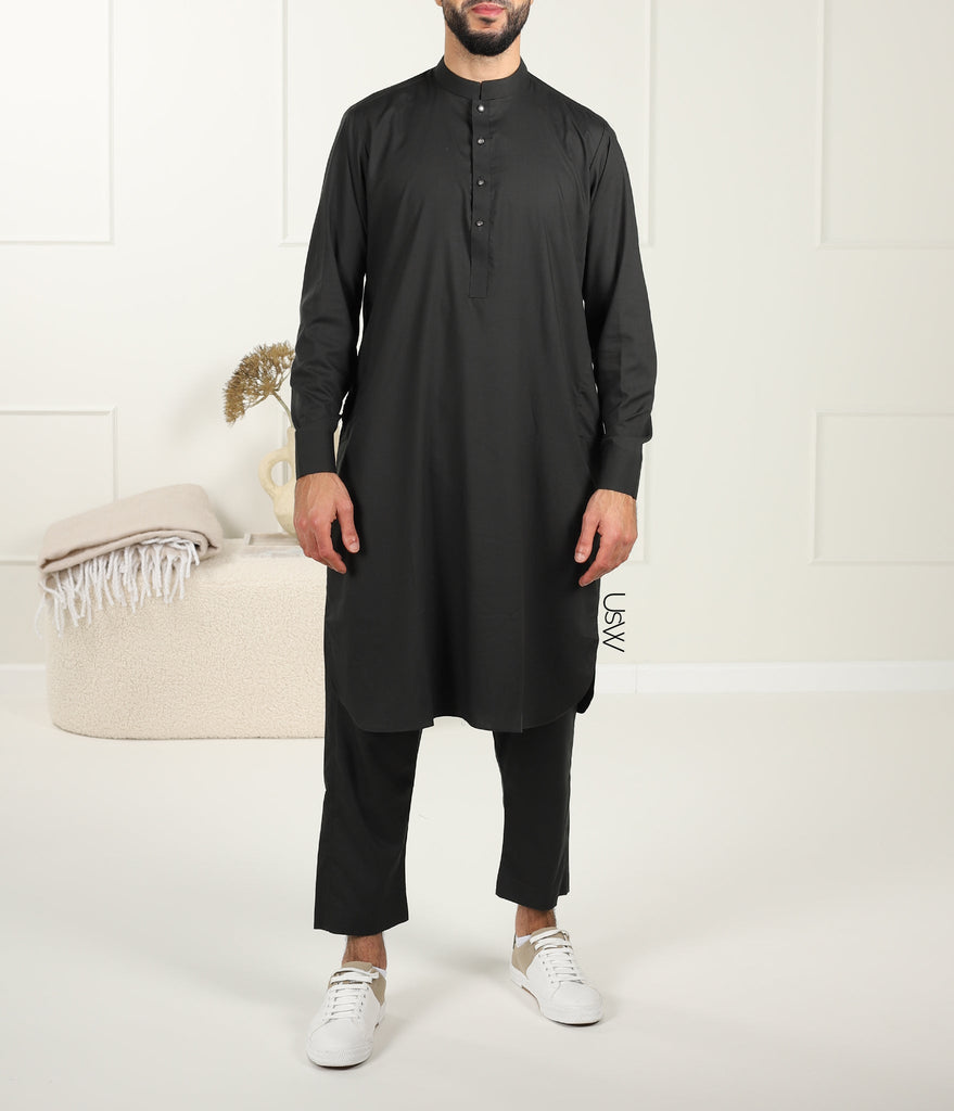 Sarwal Kameez Soft & Light - Zwart