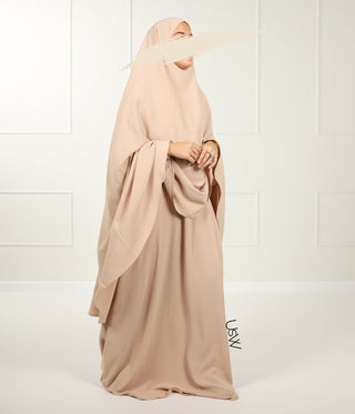 Abaya Puff A-Line Arrzha Stretch - Peau