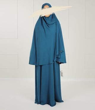 A-lijn PUFF Abaya Jazz- UsW - Peacock