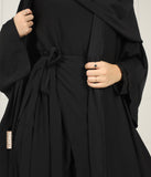 Kimono & Abaya sæt Microfiber - Sort