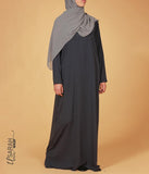 Abaya Simpel Graphite