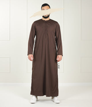 UsW Emirati Tailored Qamees Rayan - Choc Brown