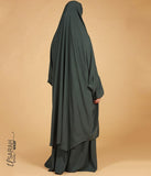 2-Delige  TIE-BACK  Jilbab Elast. Polsjes - Zity
