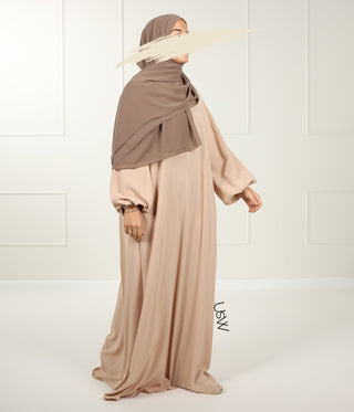 A-Lijn Puff Abaya Arrzha Stretch - Skin