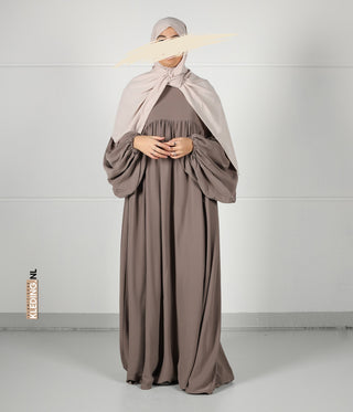 Jilbab Soumaya Balloon Sleeve - Taupe