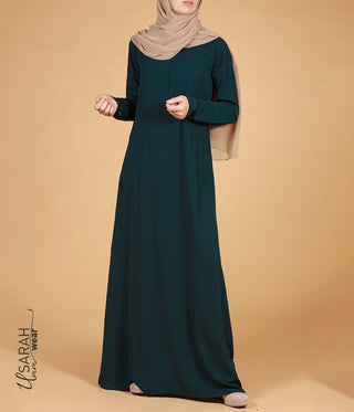 Hawwa Slim-Fit Abaya Petrol