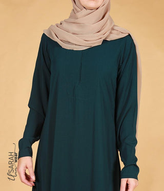 Hawwa Slim-Fit Abaya Petrol