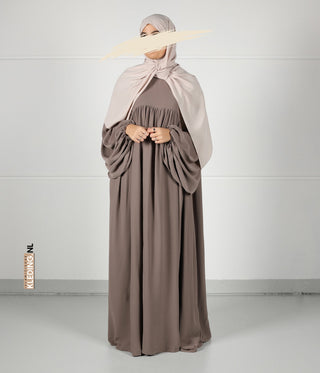 Jilbab Soumaya Balloon Sleeve - Taupe