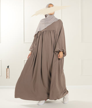 Jilbab Soumaya Balloon Sleeve - Taupe