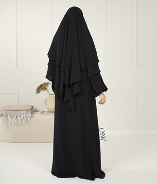 A-line PUFF Abaya Jazz - UsW - Noir