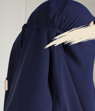 Double Diamond KHIMAR MEDINI Silk - Navy