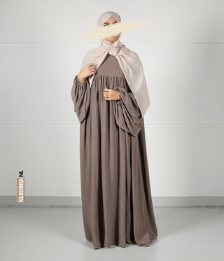 Jilbab Soumaya Balloon Sleeve - Taupe