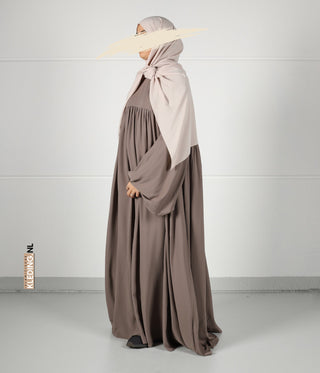 Jilbab Soumaya Balloon Sleeve - Taupe