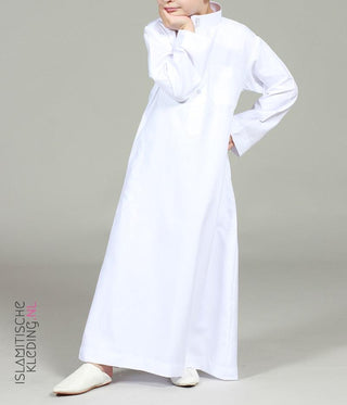 Qamis Boys White Basic