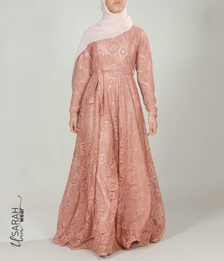 Alaïa Lace Dress Mocca - Zonder touwtje