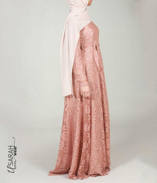 Alaïa Lace Dress Mocca - Zonder touwtje