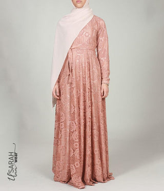 Alaïa Lace Dress Mocca - Zonder touwtje