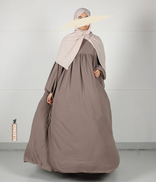 Jilbab Soumaya Balloon Sleeve - Taupe