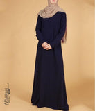 Hawwa Slim-Fit Abaya Marineblau