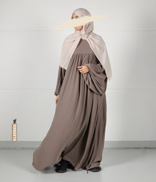 Jilbab Soumaya Balloon Sleeve - Taupe