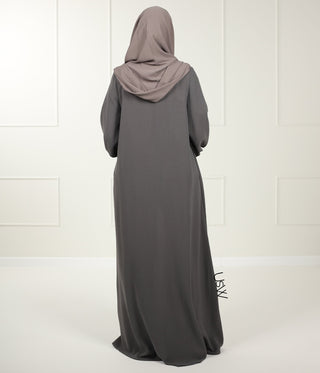 A-Lijn Puff Abaya Arrzha Stretch - Ash